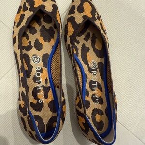 Rothy's Brown and Tan Leopard Flats